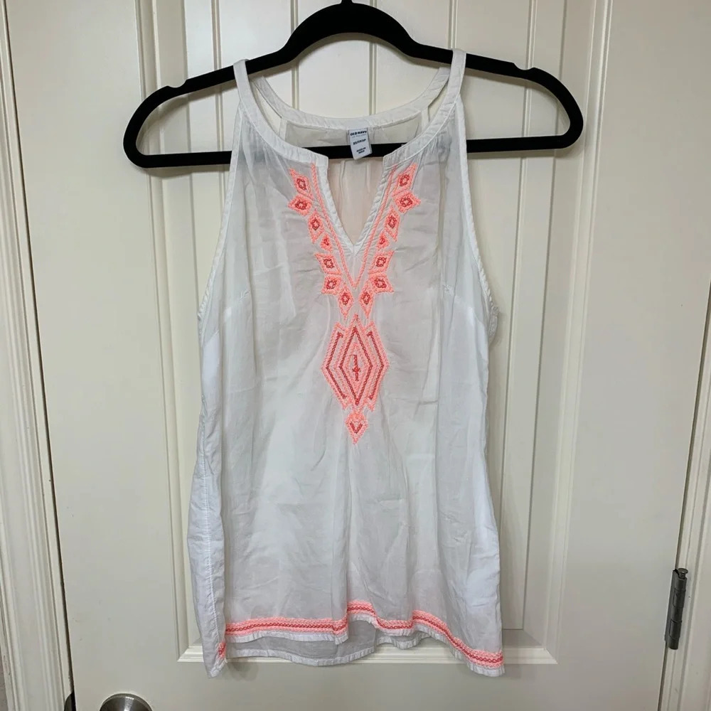 Old Navy Embroidered Tank - Picture 1 of 6